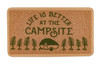 Life is Better at the Campsite Multi-Colored Scrub Rug - Brown