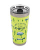 Life is Better at the Campsite Wrapped Tumbler, Green, Sketch Pattern, 20oz