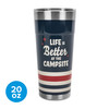 Life is Better at the Campsite Wrapped Tumbler, Dark Blue, 20 oz.