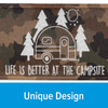Life is Better at the Campsite Multi-Colored Scrub Rug - Camo