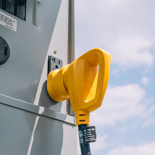 Power Grip RV Electrical Adapter 15A Male / 30A Female Camco Outdoors