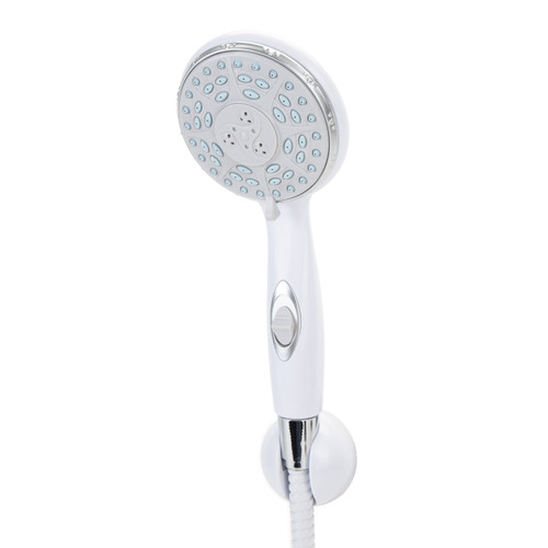 Camco Shower Head with On / Off Switch and Flexible Hose - White