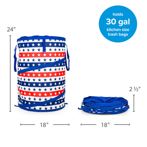 Life is Better at the Campsite Pop-Up Utility Container - Patriotic