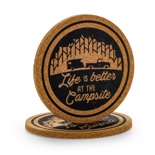 Life is Better at the Campsite Drink Coasters