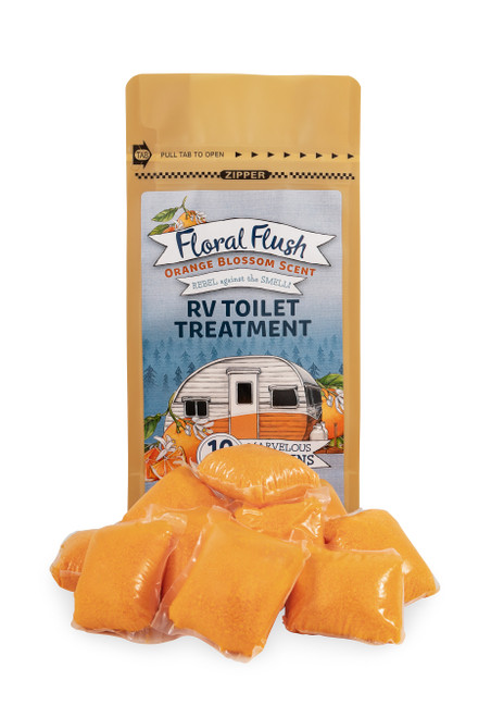 Camco Floral Flush RV Toilet Treatment Drop-INs - Orange Blossom