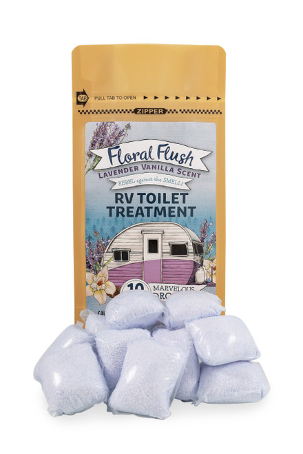 Camco Floral Flush RV Toilet Treatment Drop-INs - Lavender Vanilla