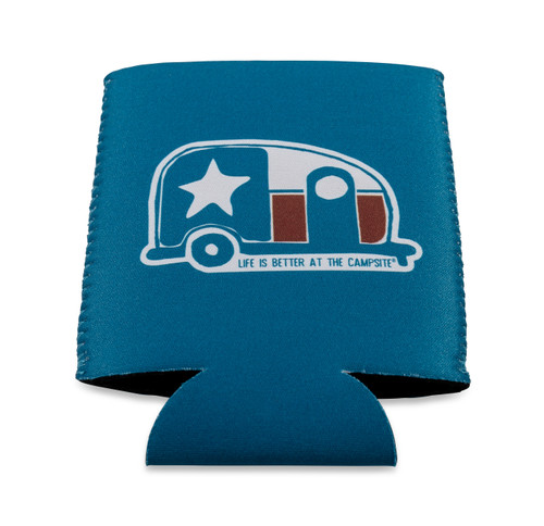 Life is Better at the Campsite Can Holder, Texas Flag Mini Camper