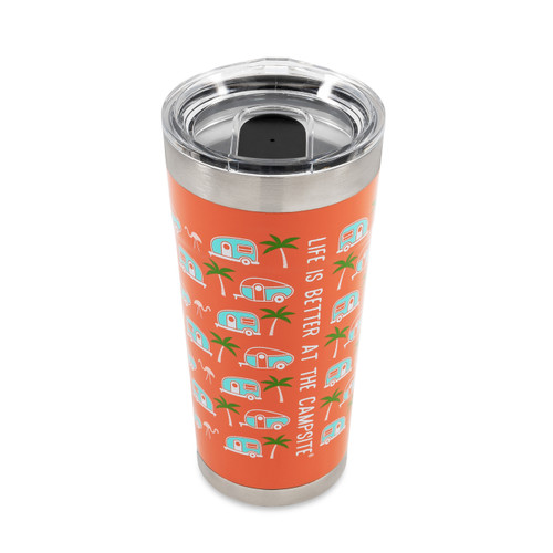Life is Better at the Campsite RV Camping 20 oz. Wrapped RV Palm Tree Tumbler