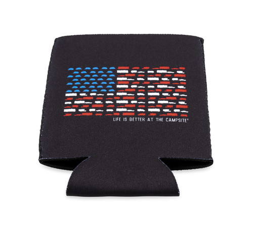 Life is Better at the Campsite Can Holder - Patriotic Flag