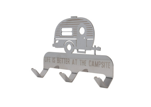 Life is Better at the Campsite Stick-On 3-Hook Key/Leash Hanger
