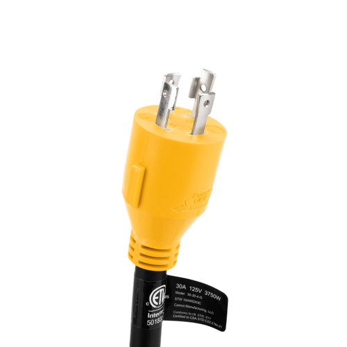Power Grip Heavy-Duty Locking Generator Adapter 30-Amp 4-Prong Male to 30-Amp Female - 12 in.