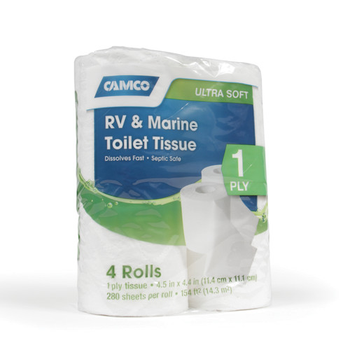Camco 1 Ply RV Toilet Tissue - 4 Rolls