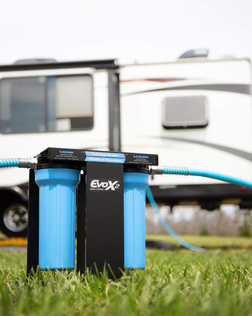 Evo X2 Dual Stage Premium RV Water Filter Kit Camco Outdoors Camco