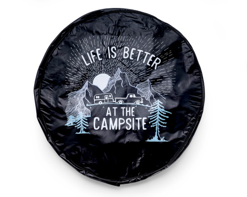 Life is Better at the Campsite Spare Tire Cover - fits 27" tires