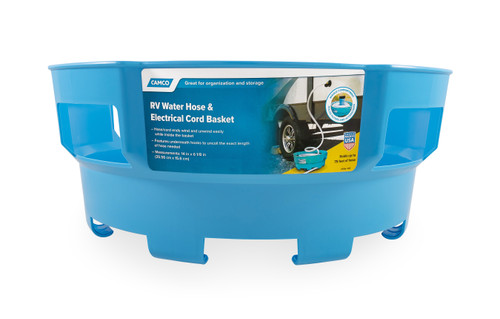 Camco RV Water Hose / Electrical Cord Storage Basket