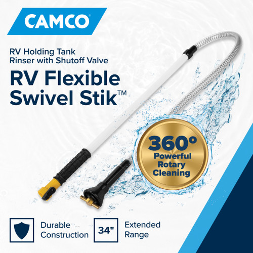 Camco Flexible Swivel Stik with Shutoff Valve