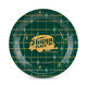 Life is Better at the Campsite Paper Plates, Large, Green Grid