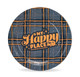 Life is Better at the Campsite Paper Plates, Small, My Happy Place, Dk Blue Plaid