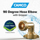 Camco RV Water 90-Degree Hose Elbow