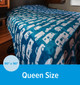 Life is Better at the CampsiteFleece Blanket, Blue, Queen