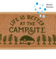 Life is Better at the Campsite Multi-Colored Scrub Rug - Brown