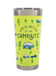 Life is Better at the Campsite Wrapped Tumbler, Green, Sketch Pattern, 20oz