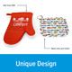 Life is Better at the Campsite Red Oven Mitt with RV Multi Color Pot Holder