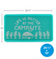 Life is Better at the Campsite Scrub Rug, Teal/White, Small