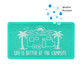 Life is Better at the Campsite Multi-Colored Scrub Rug - Beach Teal
