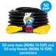 Power Grip Heavy-Duty 50 Amp RV Extension Cord - 50 ft