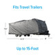Camco Pro-Tec RV Storage Cover Travel Trailer with RV Pattern - Up to 15'