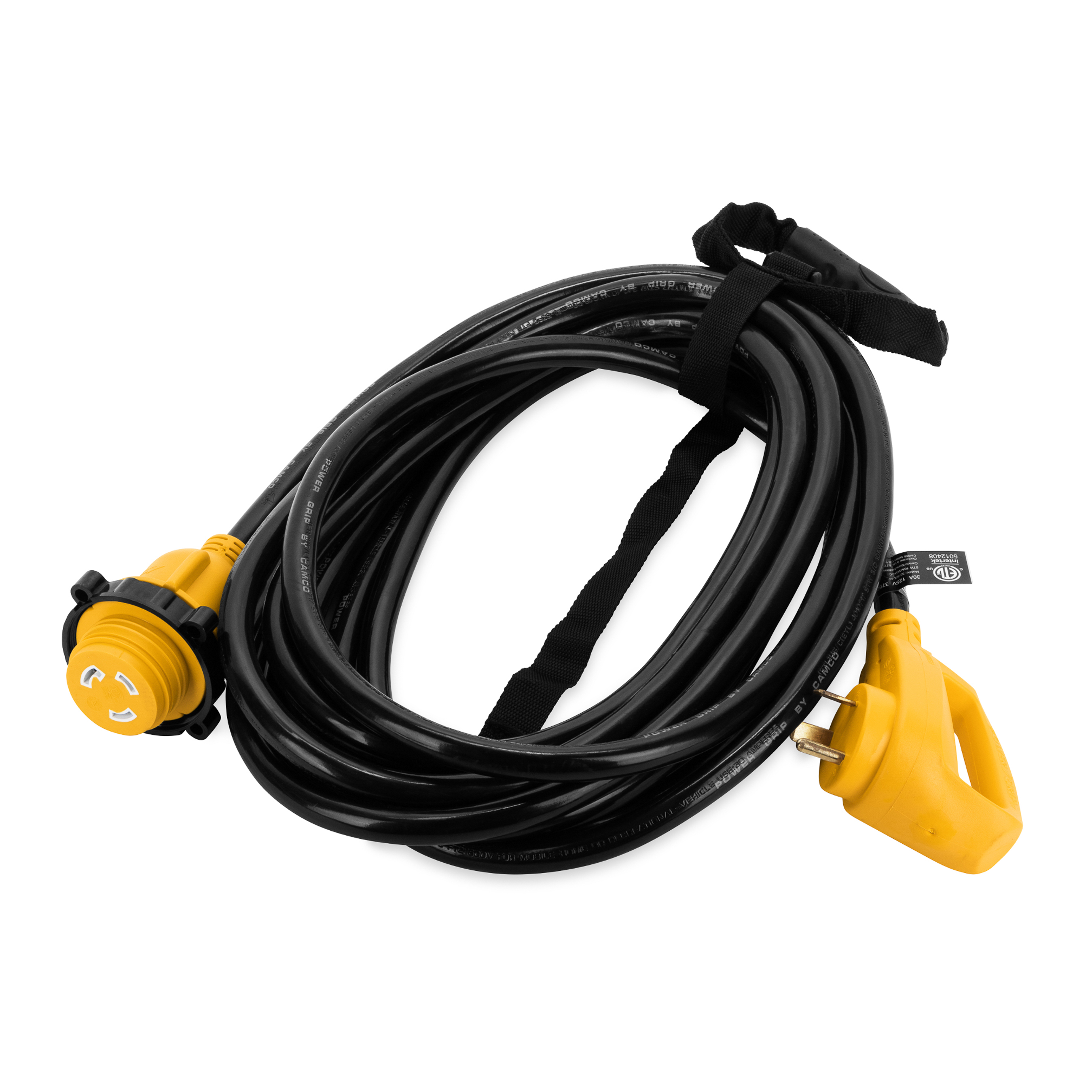 Power Grip 25' Straight Locking Extension Cord - 30 Amp Male / 30 Amp  Female - Camco Outdoors