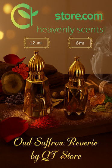 QT Oud Saffron Reverie - Where saffron dreams meet oud elegance (Non-Alcoholic) 6ml (In Golden Bottle)