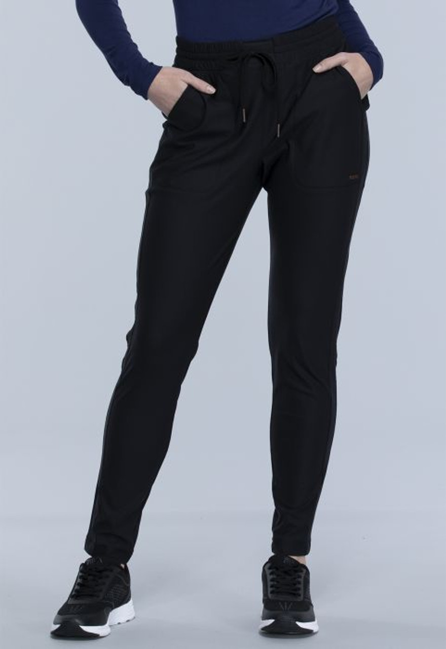 aent- Ladies Mid Rise Tapered Leg Drawstring Pant - Wicked Smart Apparel