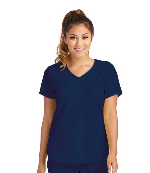 Women's Reliance Scrub Top - Skechers Collection / Color - Pewter / Fi –  Pure Spa Direct