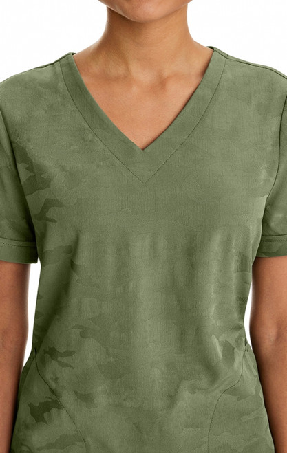 Healing Hands Camo Joy V-Neck Top 