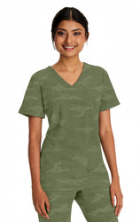 Healing Hands Camo Joy V-Neck Top 