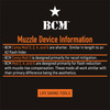 Muzzle device information.