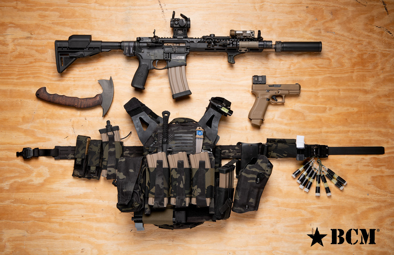 BCM® AR15 Stock Mod 3 With Stock Risers Black