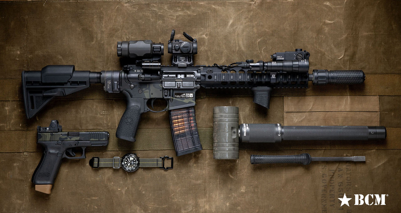 BCM® AR15 Stock Mod 3 With Stock Risers Black