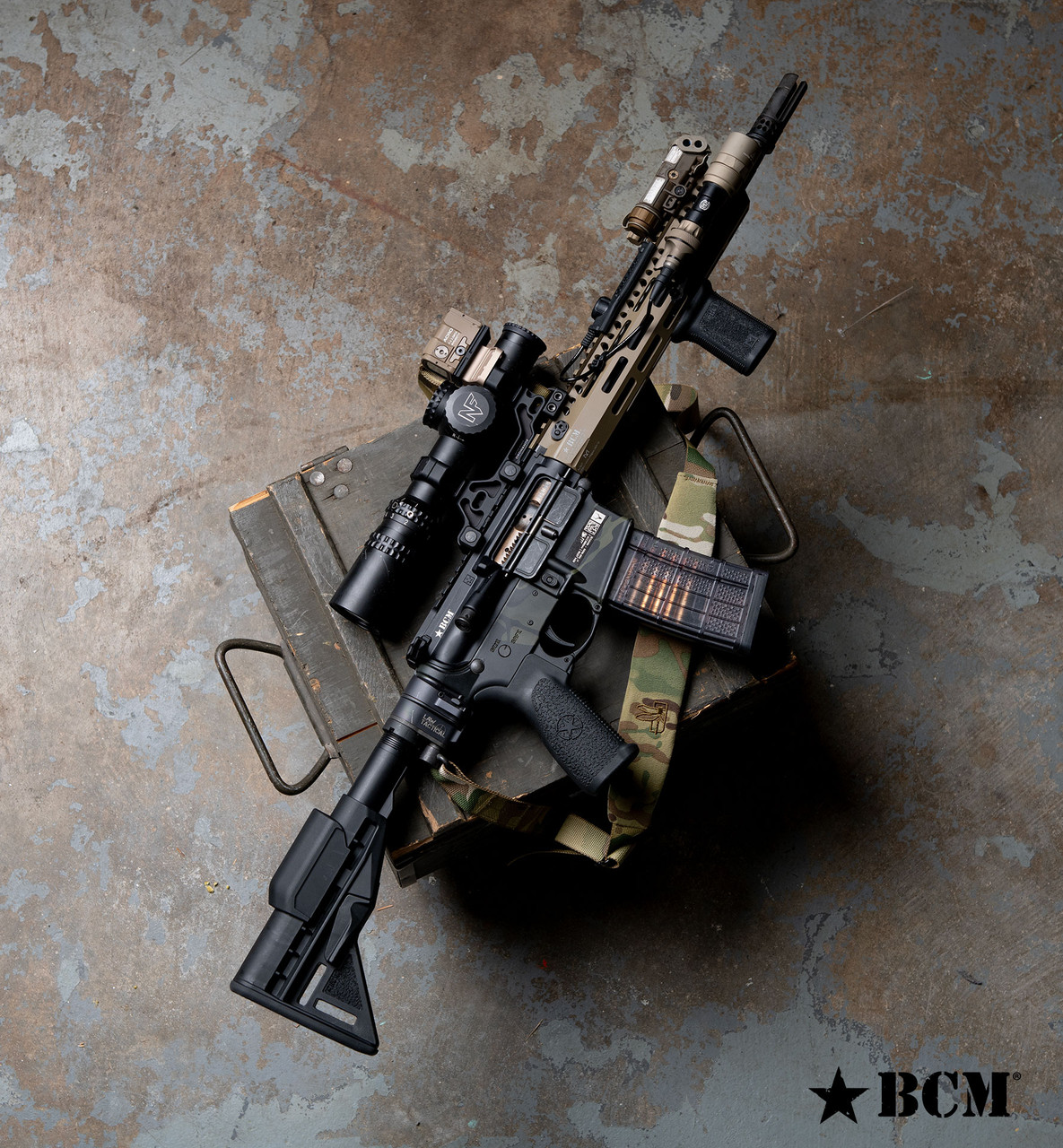 BCM® AR15 Stock Mod 3 With Stock Risers Black