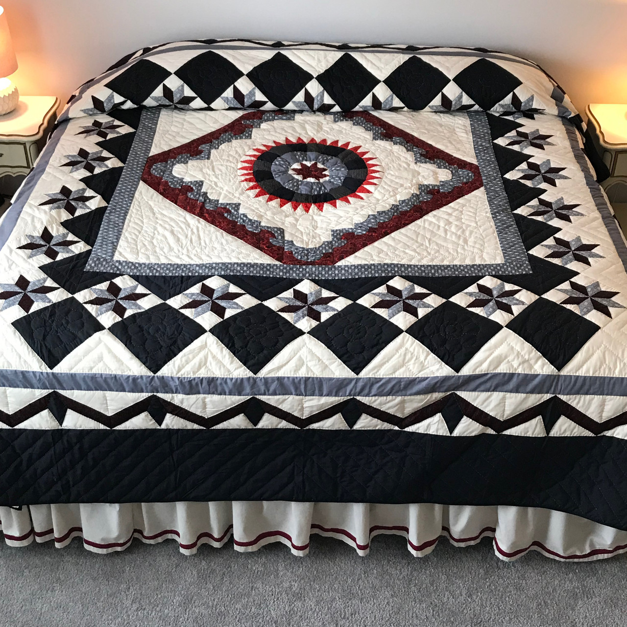 Stars Over Georgetown Amish Quilt 102x116