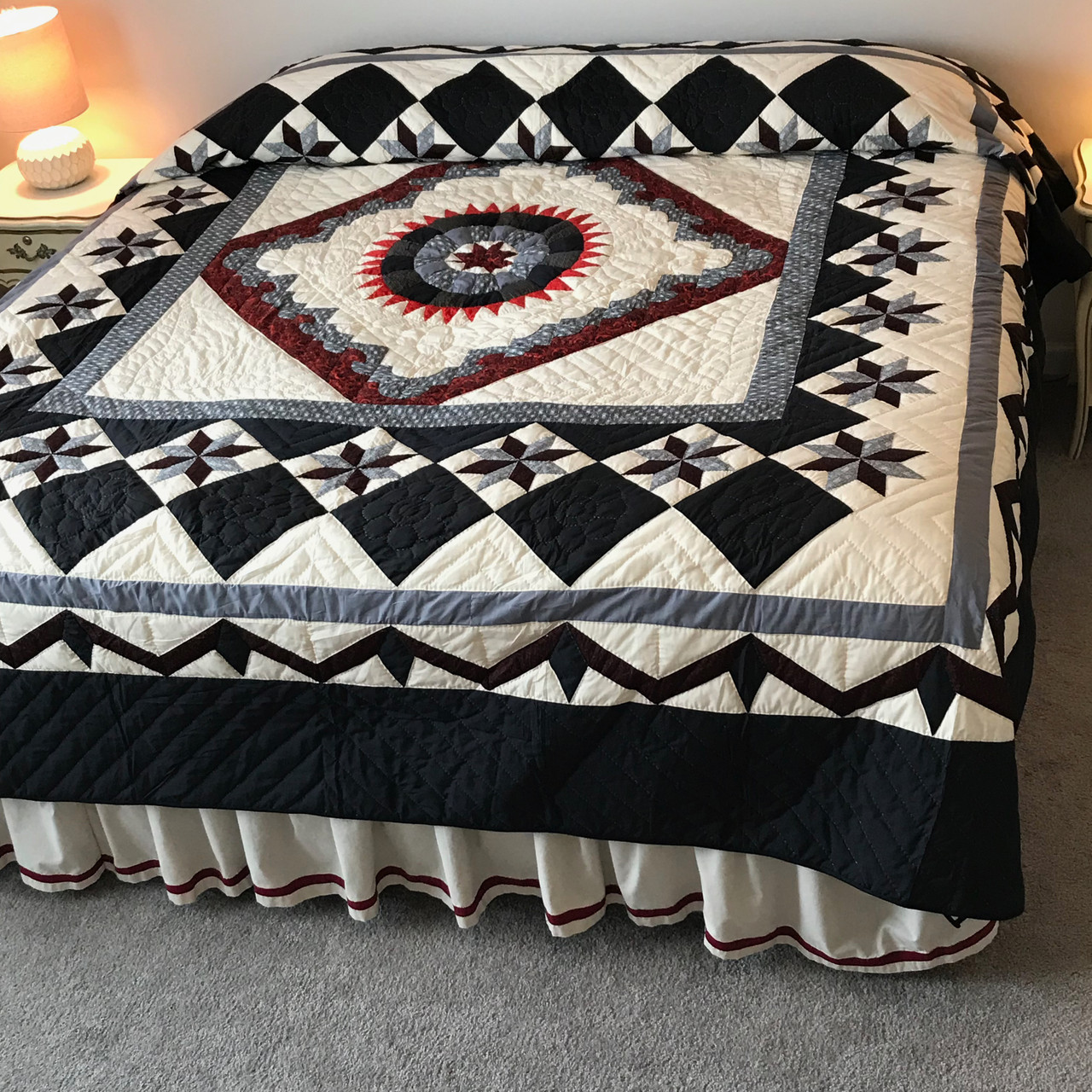 Stars Over Georgetown Amish Quilt 102x116