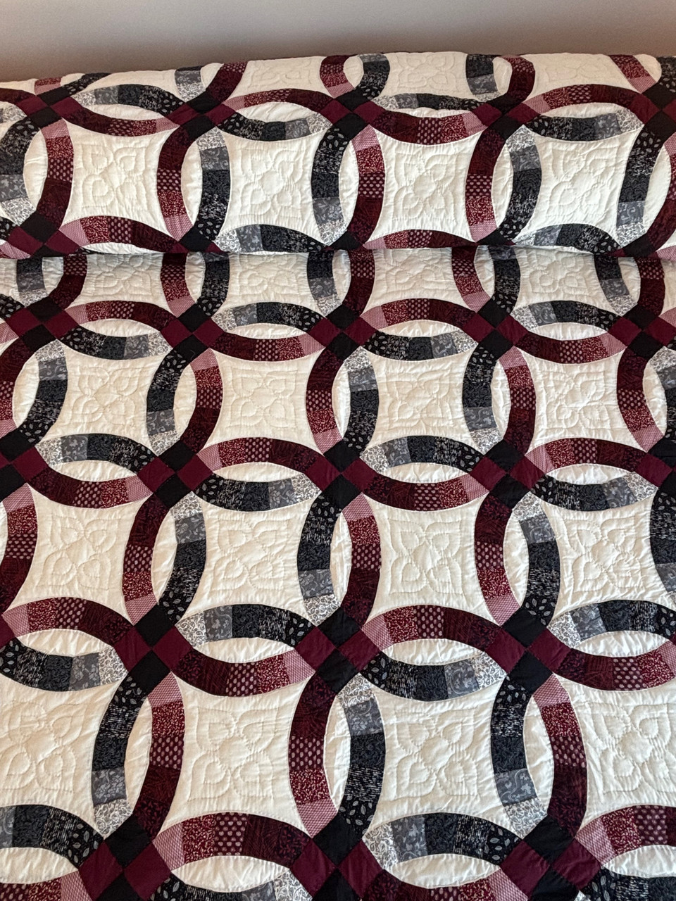 Quilt Fabric Amish Double Wedding Ring Quilt Double Wedding Ring