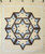 Log Cabin Star Ivory Sage Patchwork Quilt 94x113