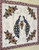Amish Flower Peacock Applique Wall Hanging Quilt