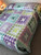 Granny Squares Patchwork Large Amish Quilt 117x120.   V144.HMA