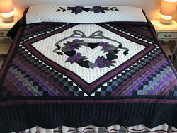 Stunning Trip Around Country Love Amish Quilt 104x113