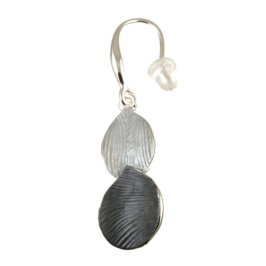 659-1 - 2-Tone Lily Earring Light/Dark Grey