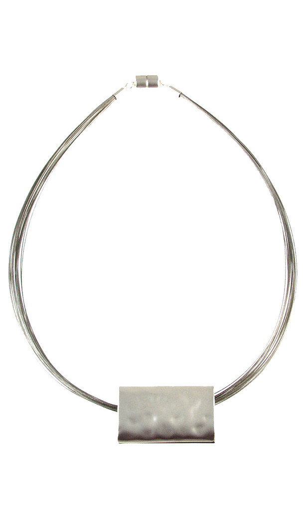 5169-1 - MATTE SILVER/GUN METAL REVERSIBLE PENDANT